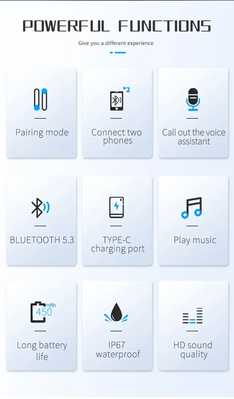 Casque de moto Bluetooth 5.3 vue détaillée