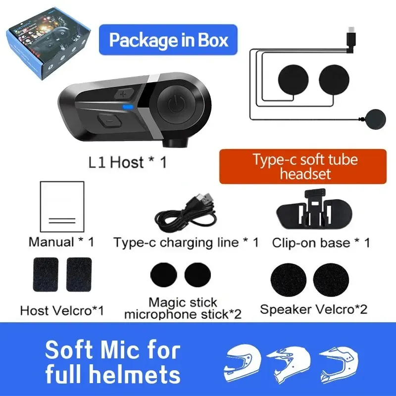 Casque Bluetooth 5.3 pour moto, étanche et sans fil, avec mains libres, appels téléphoniques et lecture de musique 7