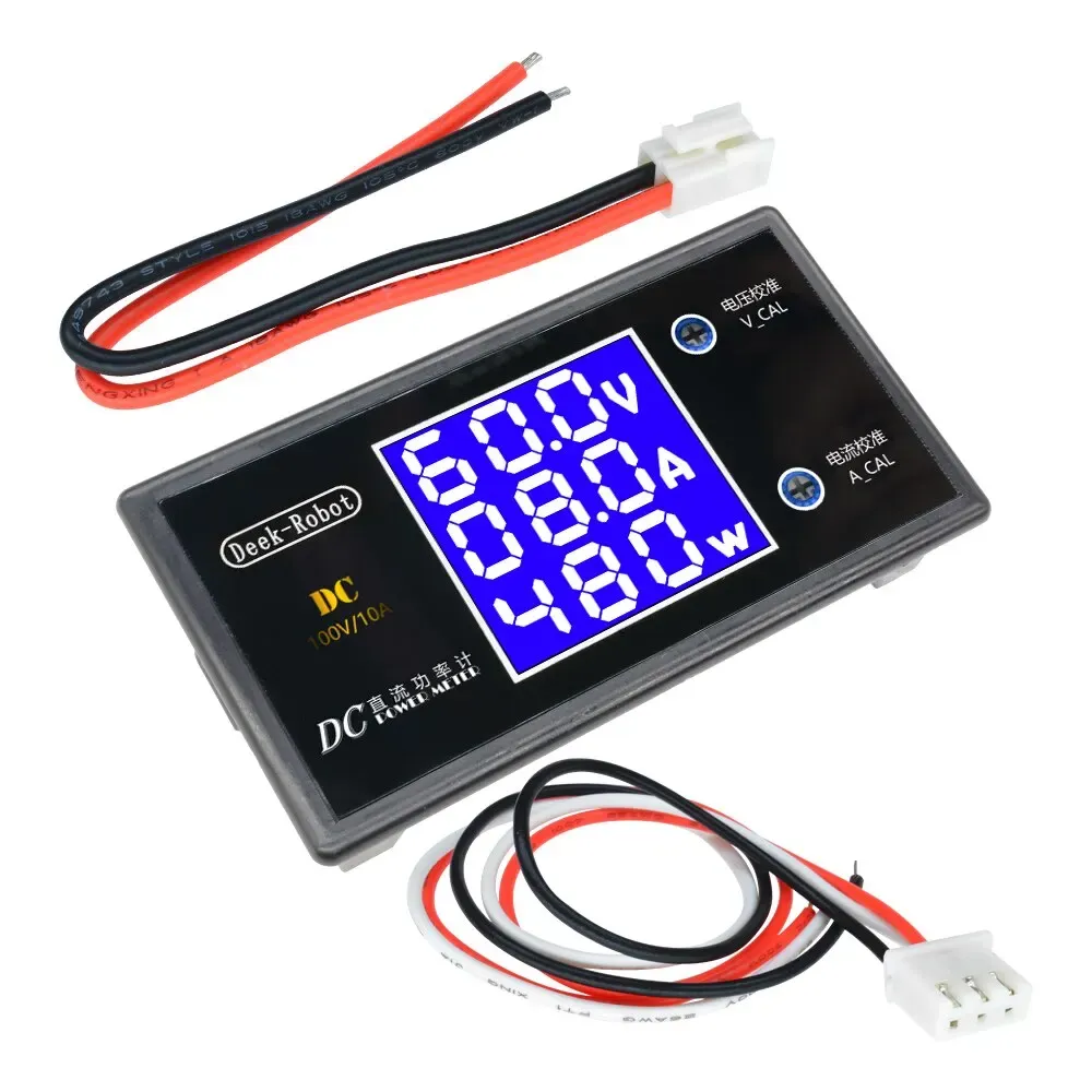 Voltmètre numérique LCD 0-100 V 10 A 1000 W, multimètre DC avec affichage de la tension, du courant et de la puissance 4