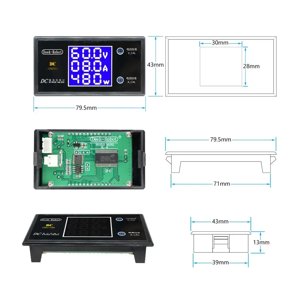 Voltmètre numérique LCD multifonction, design du boîtier