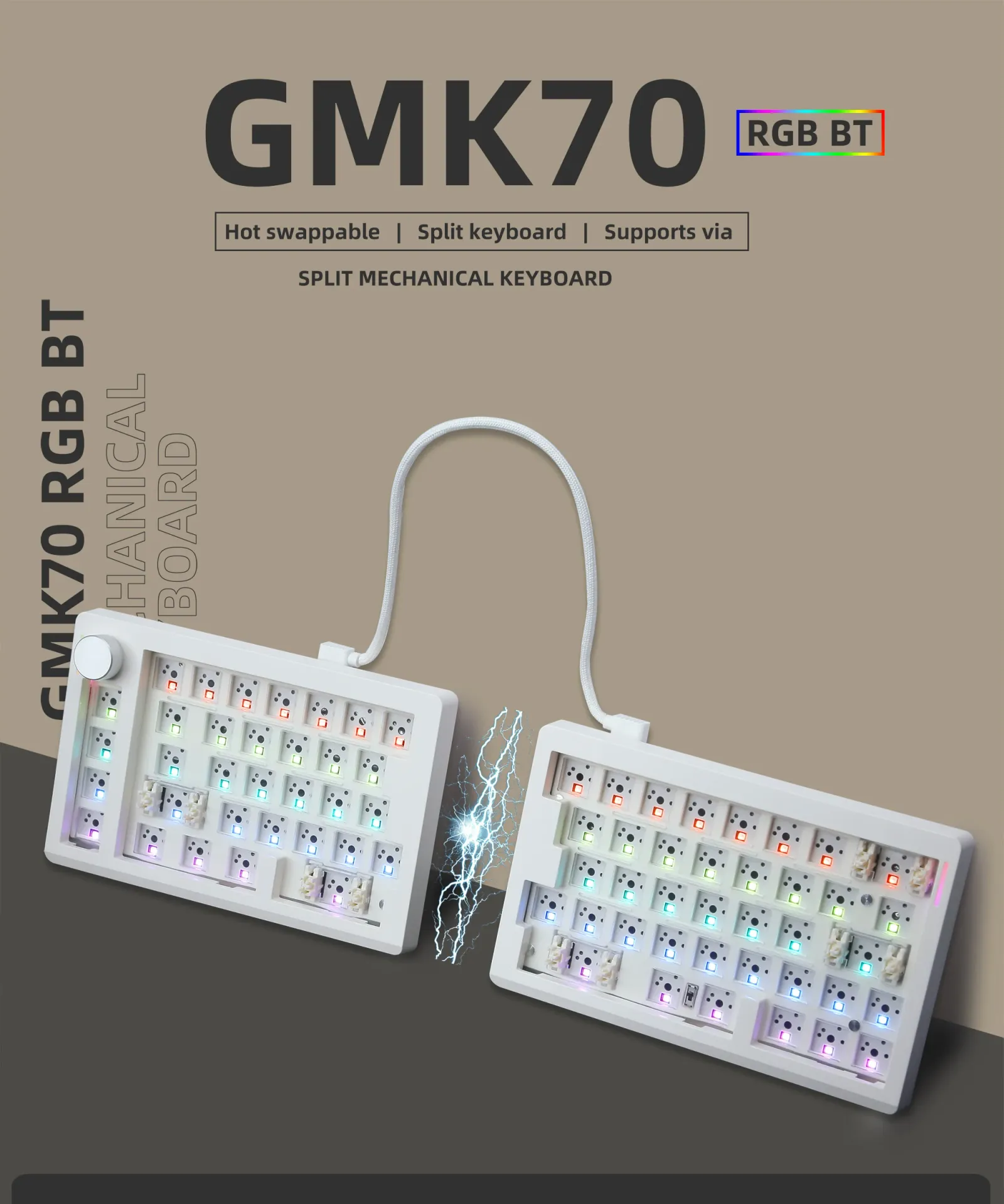 Vue d'ensemble du clavier ZUOYA GMK70