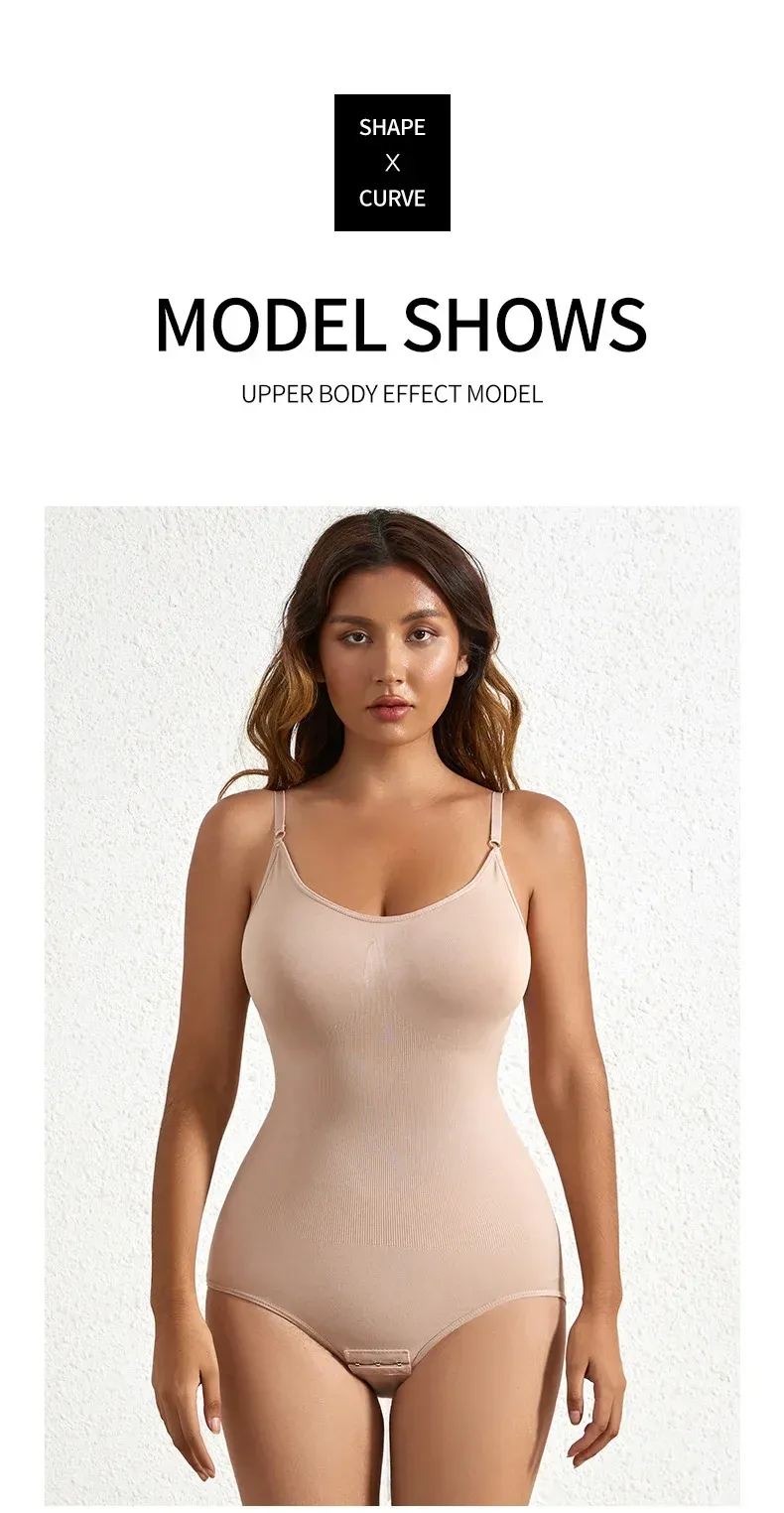 Body sculptant sans couture, coupe mi-cuisse