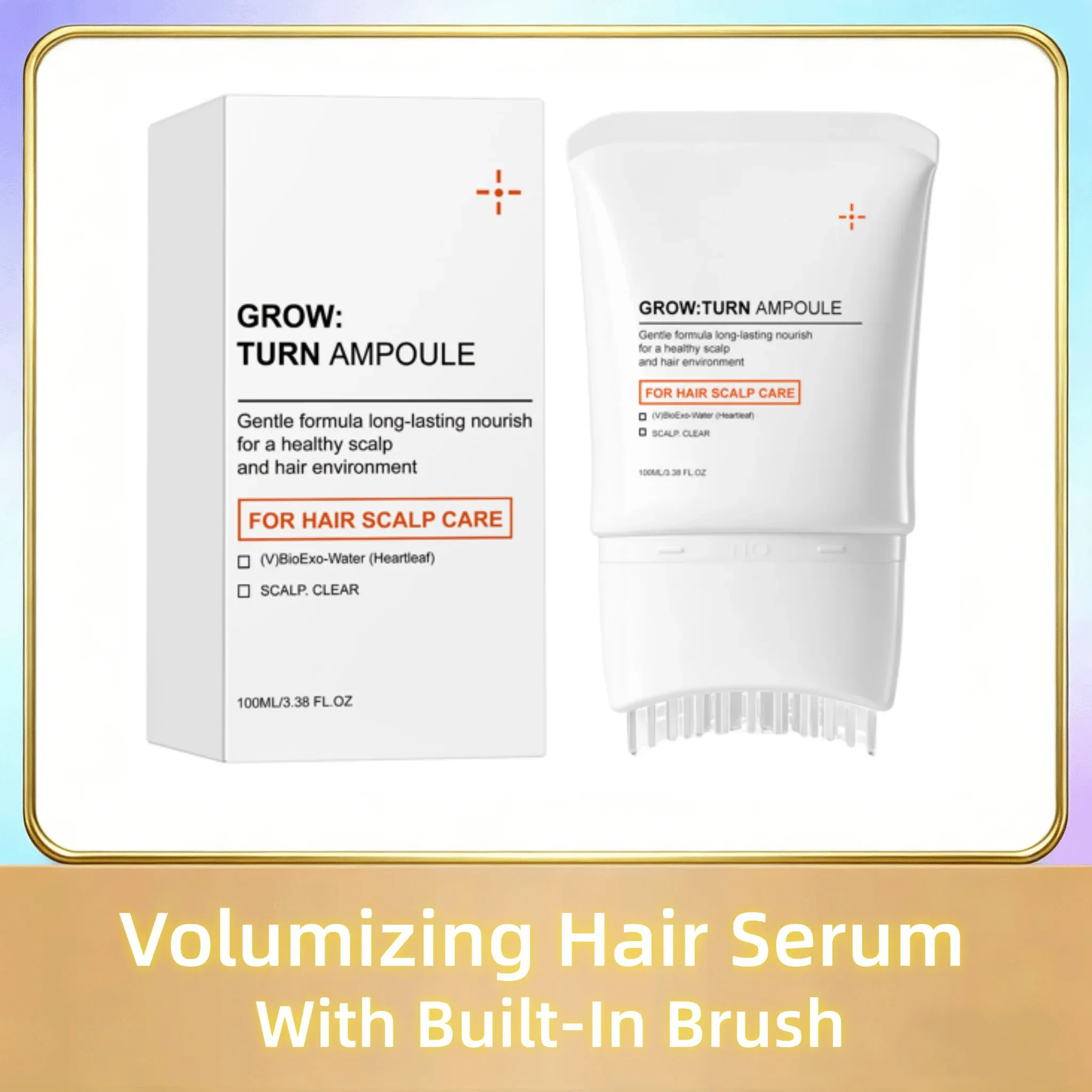 Sérum volumisant pour cheveux, soin nourrissant en profondeur, réparation des racines des cheveux abîmés, amélioration de l'environnement du cuir chevelu, masseur de cuir chevelu avec brosse intégrée 8