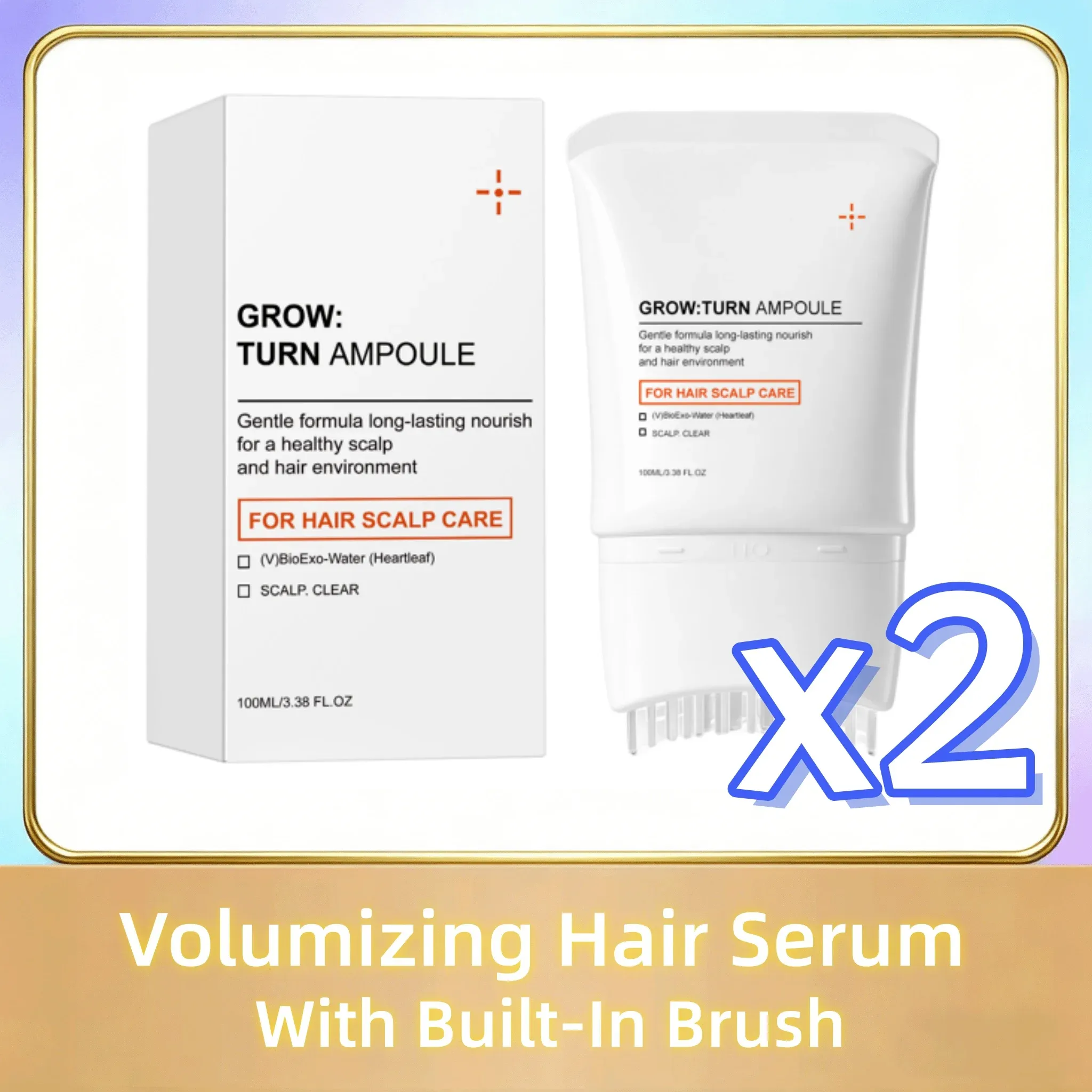 Sérum volumisant pour cheveux, soin nourrissant en profondeur, réparation des racines des cheveux abîmés, amélioration de l'environnement du cuir chevelu, masseur de cuir chevelu avec brosse intégrée 7