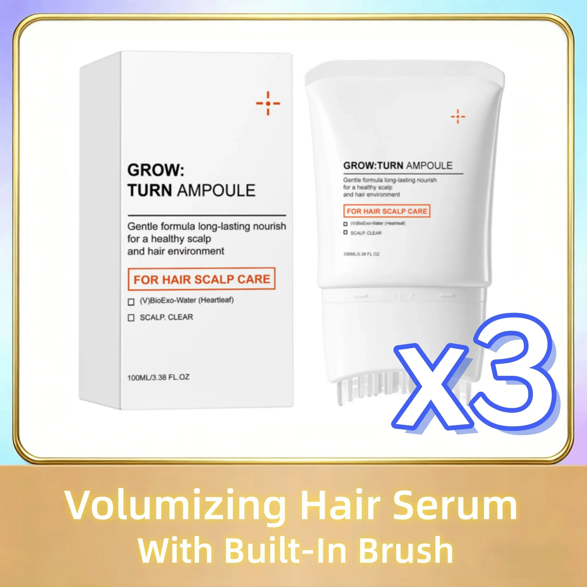 Sérum volumisant pour cheveux, soin nourrissant en profondeur, réparation des racines des cheveux abîmés, amélioration de l'environnement du cuir chevelu, masseur de cuir chevelu avec brosse intégrée 10