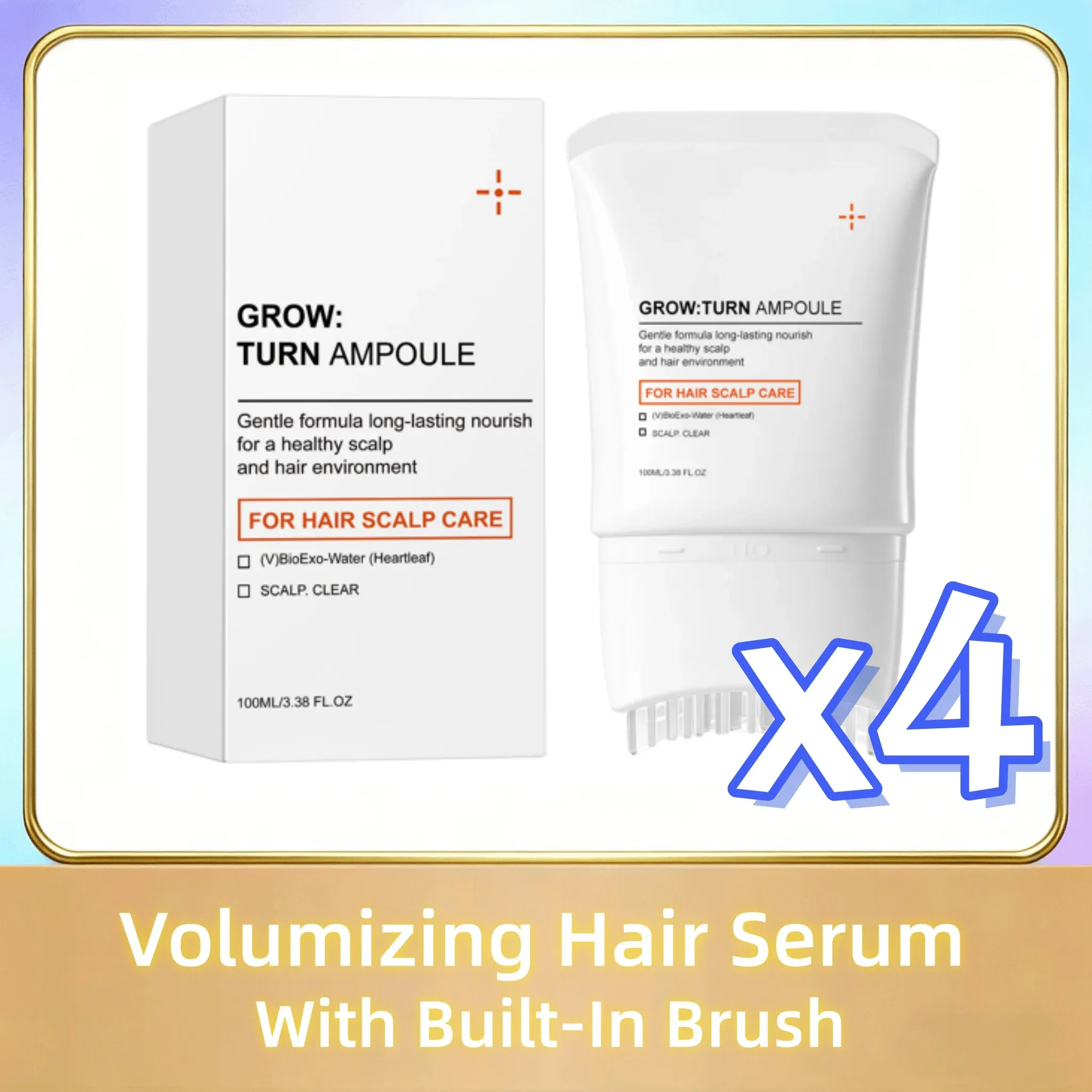 Sérum volumisant pour cheveux, soin nourrissant en profondeur, réparation des racines des cheveux abîmés, amélioration de l'environnement du cuir chevelu, masseur de cuir chevelu avec brosse intégrée 9