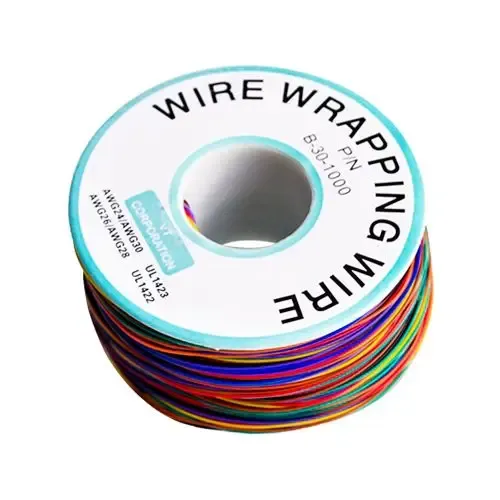 Fil métallique 250 m 30 AWG, 8 couleurs, fil à souder pour circuit imprimé, cavalier pour plaque d'essai de 0,55 mm, fil isolé coloré, cuivre pur étamé 4