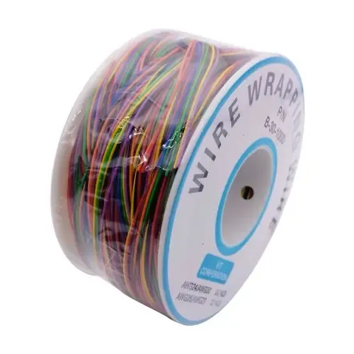 Fil métallique 250 m 30 AWG, 8 couleurs, fil à souder pour circuit imprimé, cavalier pour plaque d'essai de 0,55 mm, fil isolé coloré, cuivre pur étamé 5