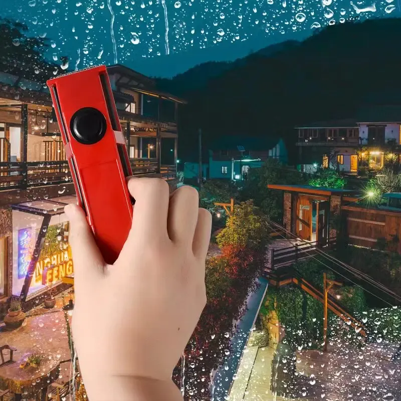 Brosse magnétique double face pour vitres avec décharge d'eau automatique, pour façades de bâtiments en hauteur 2