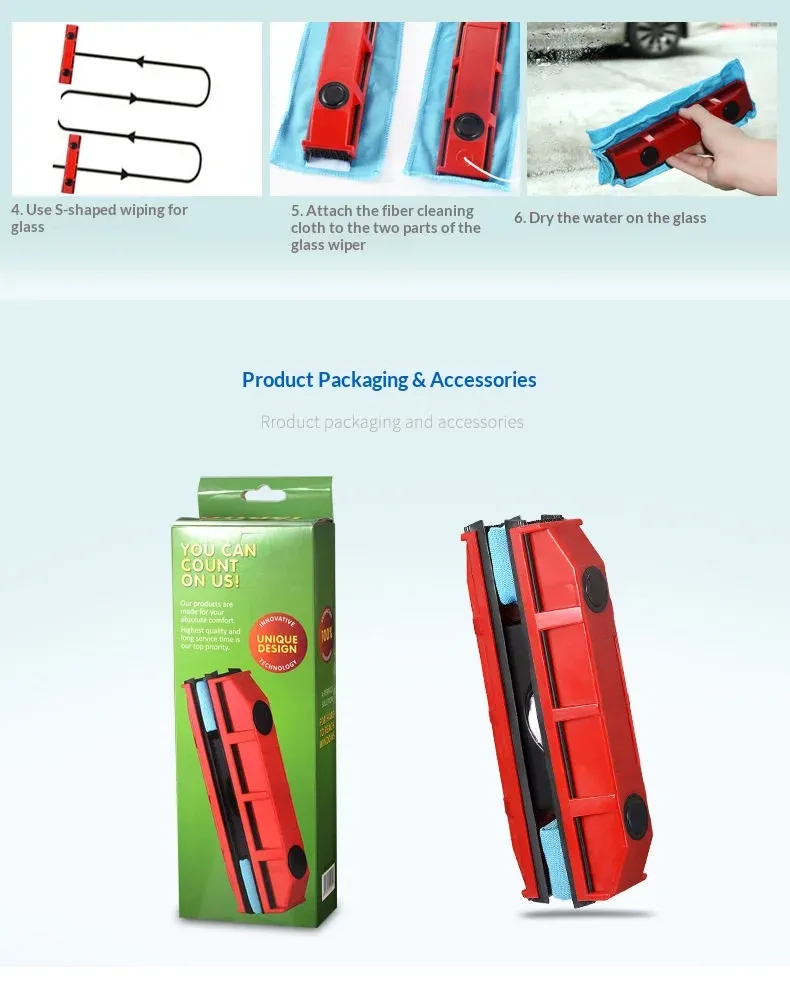 Détail de la brosse nettoyante double face