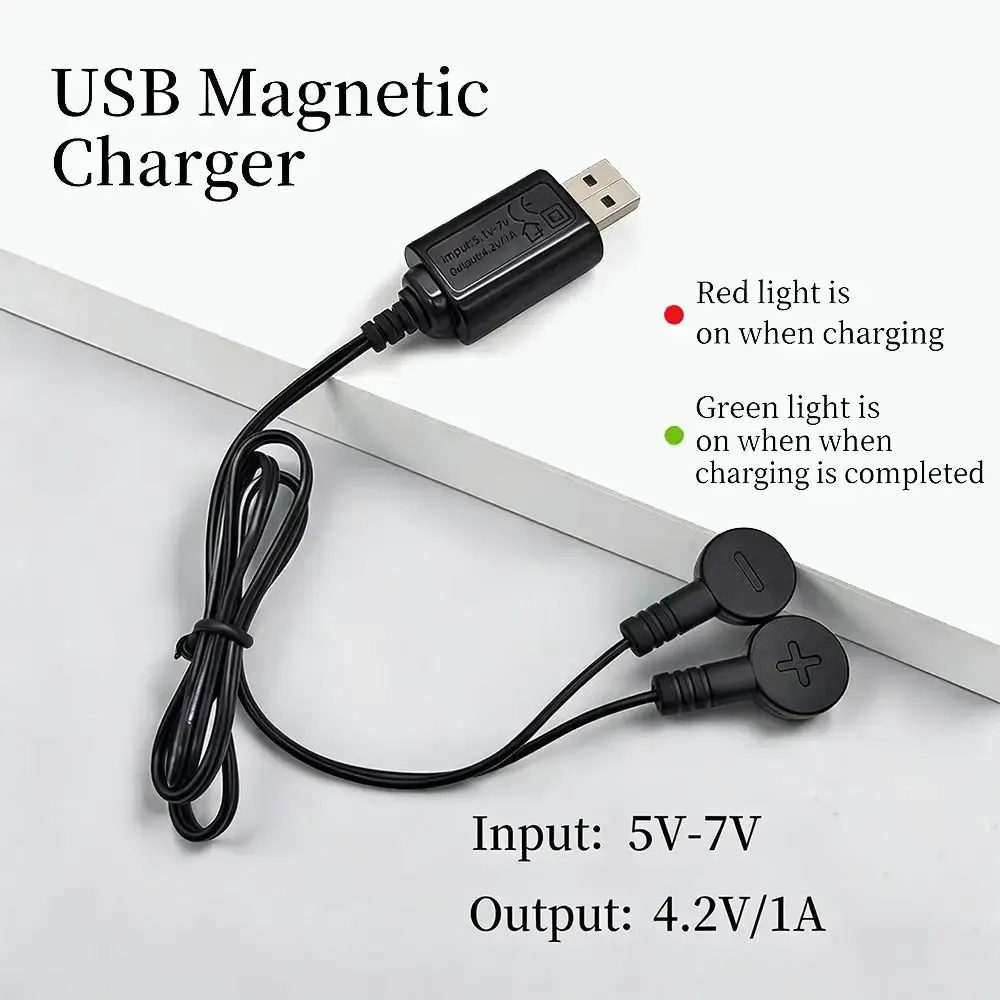 Chargeur de batterie au lithium magnétique, détails supplémentaires