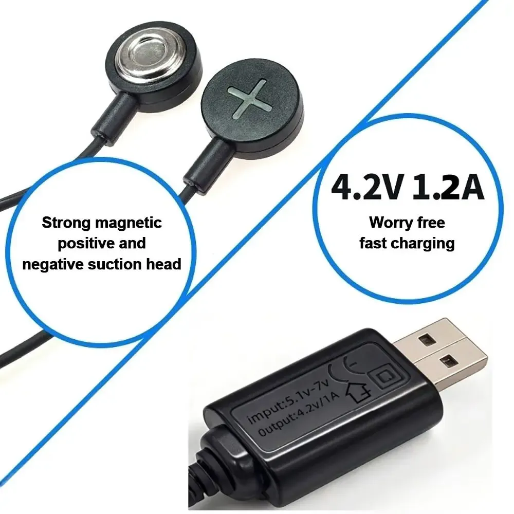 Chargeur de batterie au lithium magnétique, détail du design