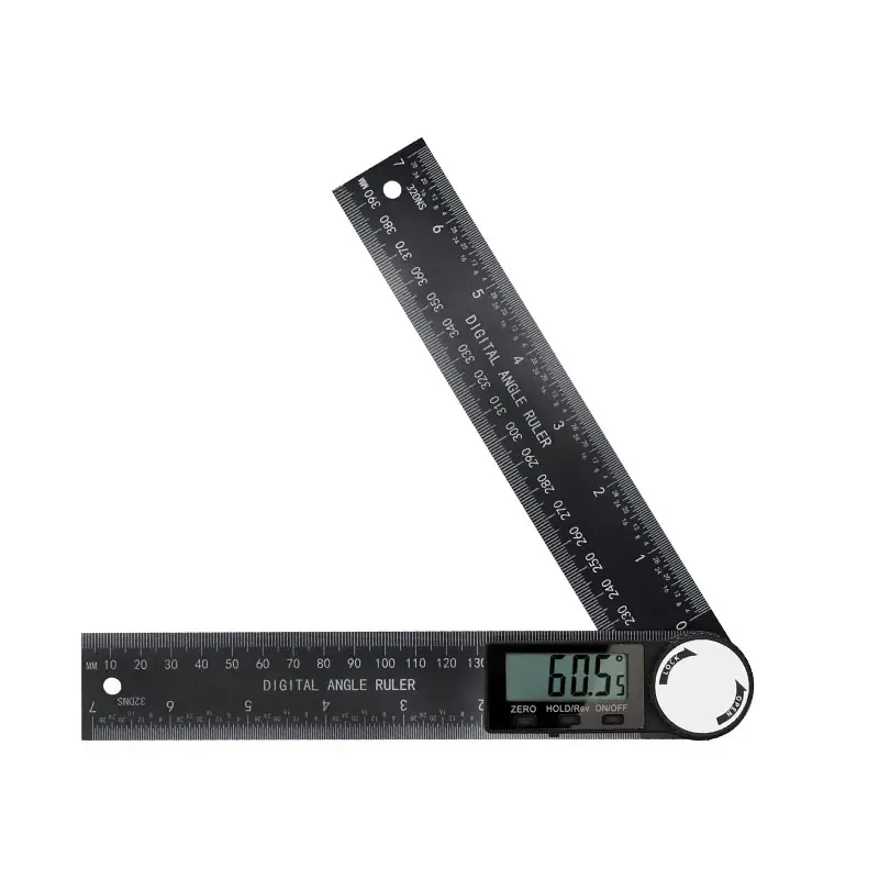 HOMEFISH Détecteur d'angle numérique 2 en 1 (1 pièce), à échelle intégrée, compatible avec les outils de mesure pour le travail du bois, haute précision, outil multifonction 7