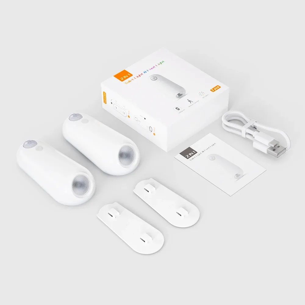 Veilleuse LED à détecteur de mouvement pour siège de toilette, lampe USB rechargeable 8 couleurs 8