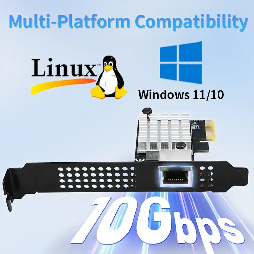 Carte réseau Ethernet 10G PCIe 4.0 x1 à 1 port RJ45 Realtek RTL8127 (PXE) 2