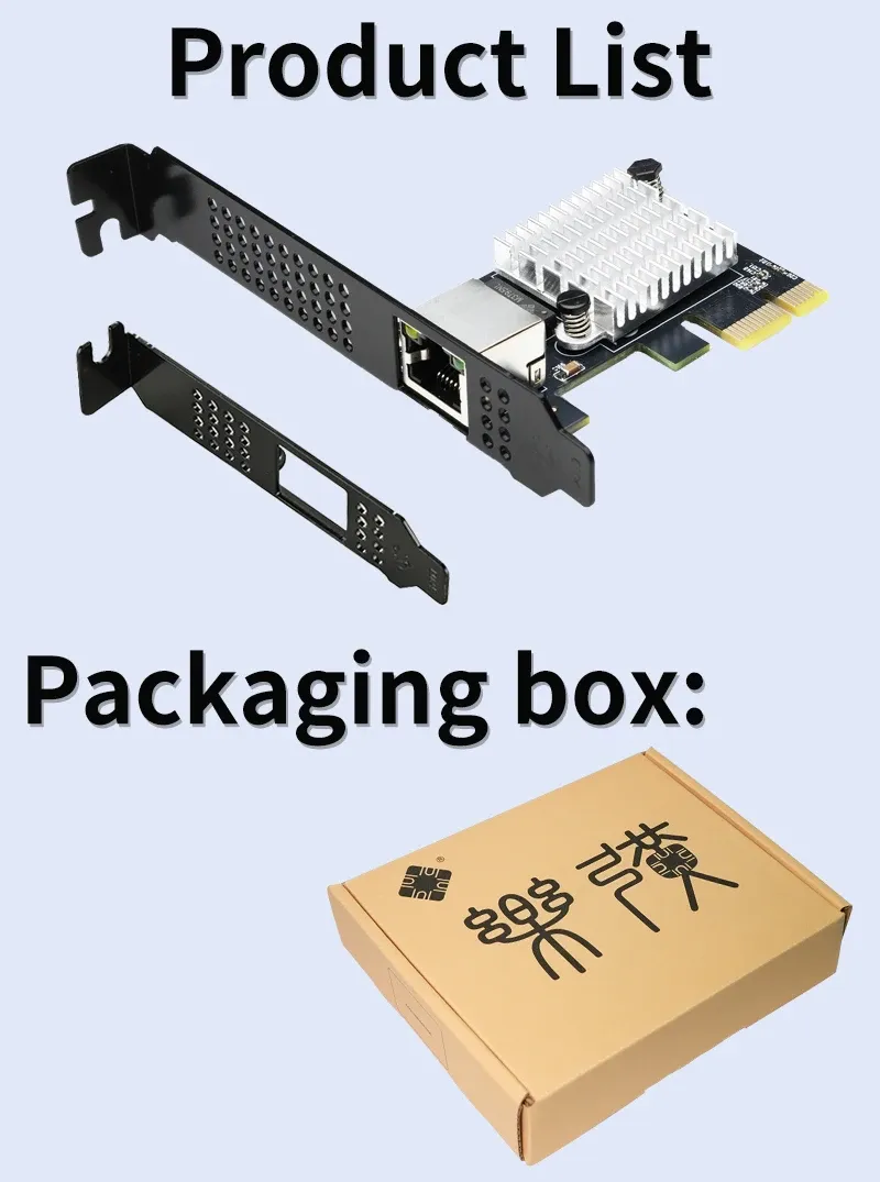 Carte réseau Ethernet 10G PCIe 4.0 x1 à 1 port RJ45 Realtek RTL8127 (PXE) 6