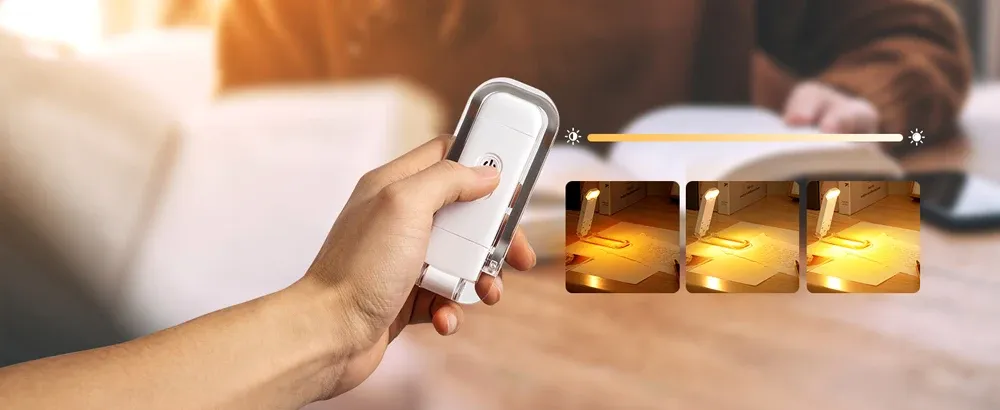 Lampe de lecture LED en utilisation