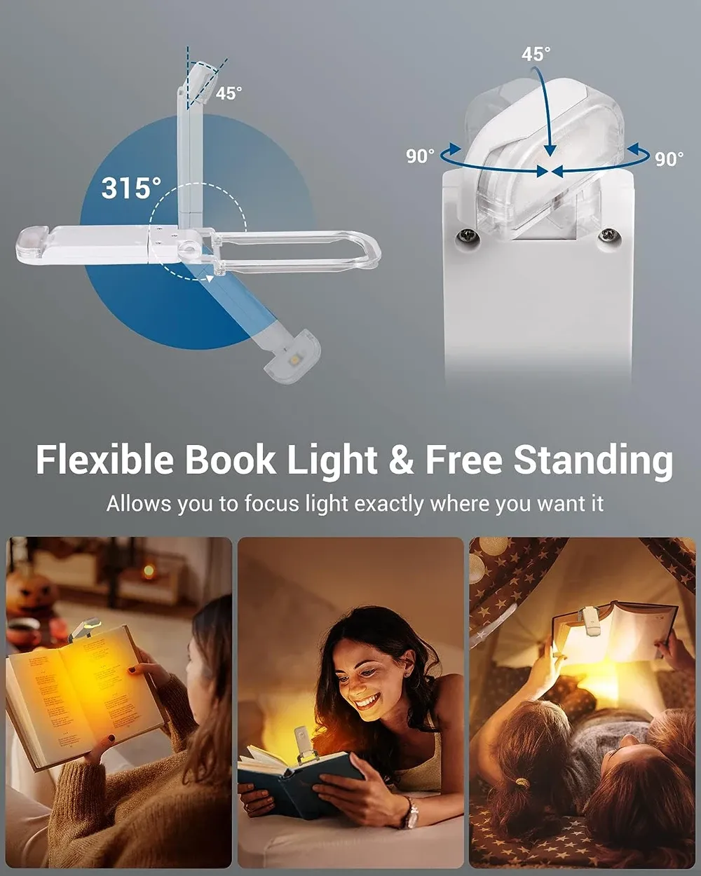 Lampe de lecture LED pour la lecture au lit