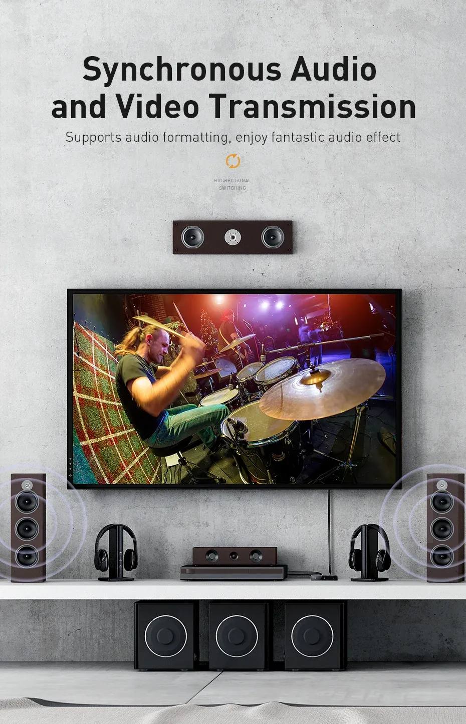 Transmission audio et vidéo synchronisée