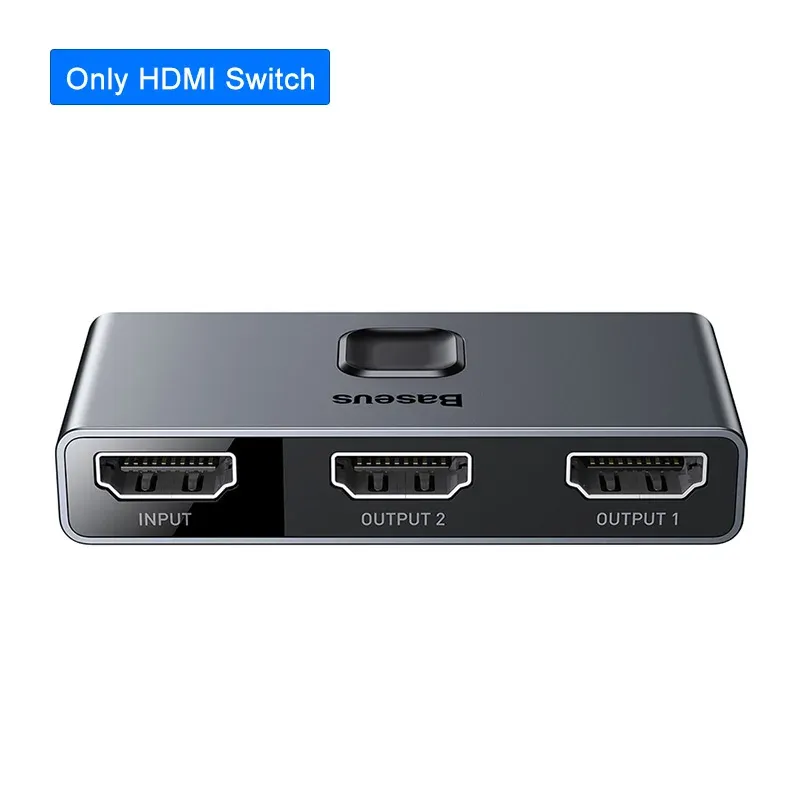 Baseus – Commutateur HDMI 4K 60 Hz avec adaptateur audio bidirectionnel 1x2/2x1 HDR pour PS4 et TV Box 7