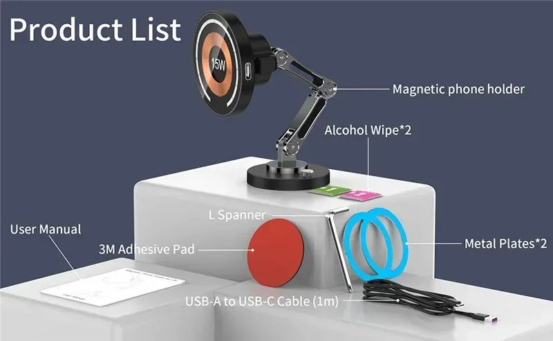 Design élégant du support magnétique pour voiture