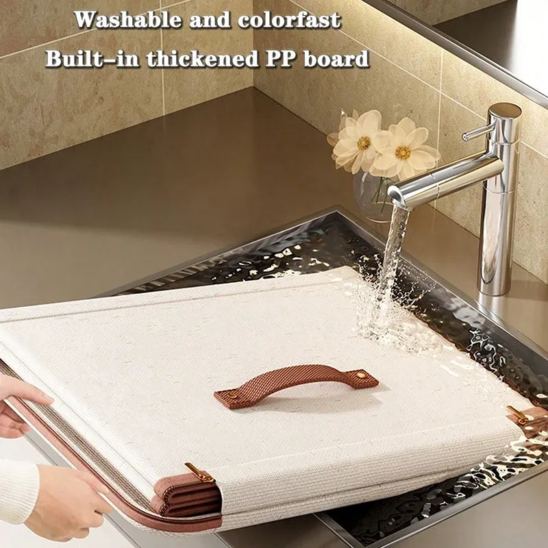 Boîte de rangement pliable pour vêtements, organisateur de placard avec poignée et fermeture éclair, idéal pour garde-robe, placard et couvertures (lavable) 5