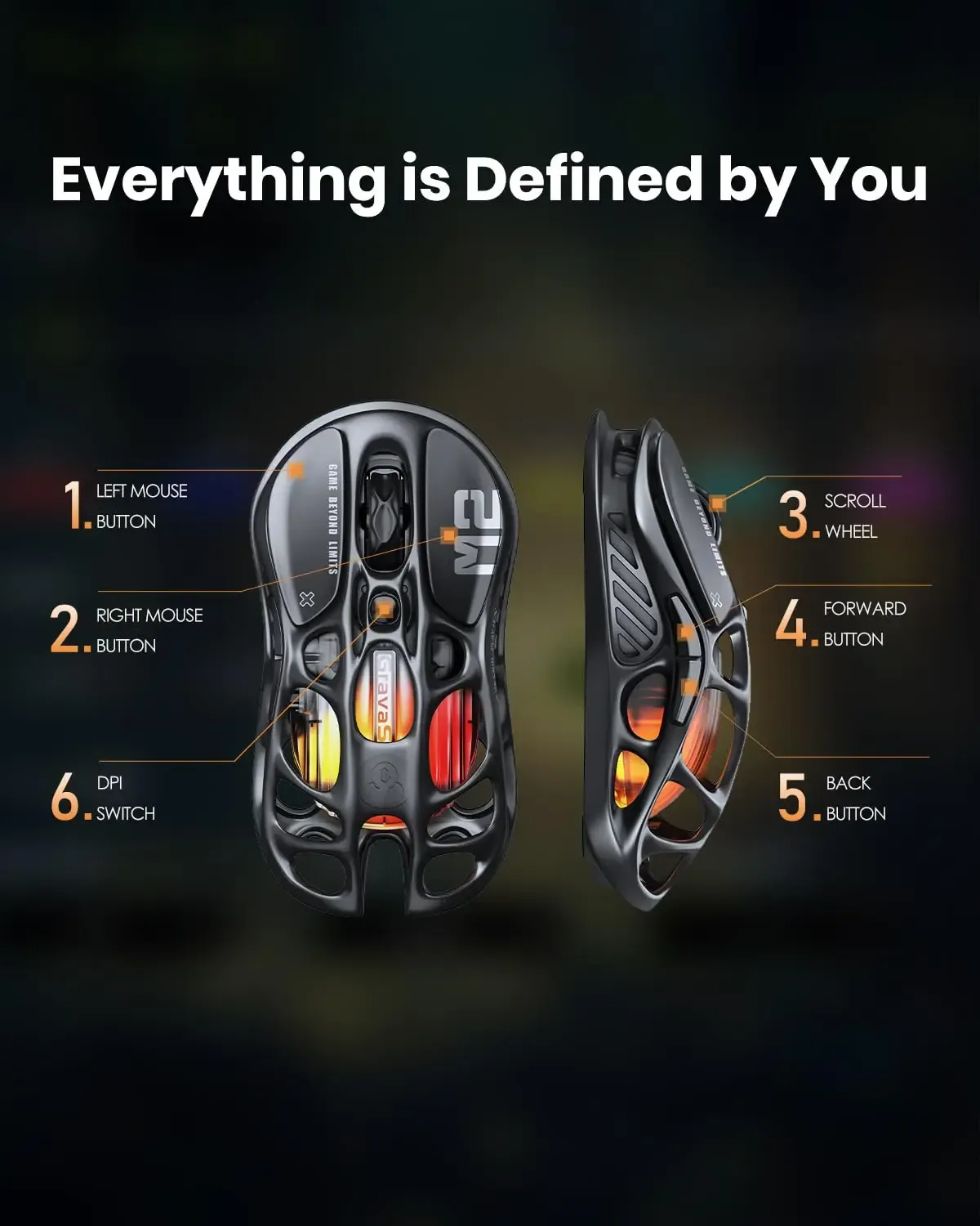 Éclairage RGB GlowSync de la souris M2