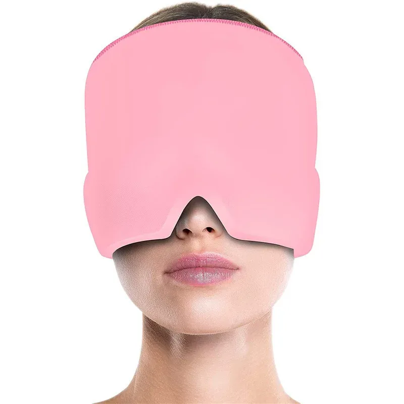Casquette à gel réfrigérant pour soulager les maux de tête et la migraine, thérapie par le froid, bandeau de glace pour la tête avec masque pour les yeux, soulagement de la pression et de la douleur 7