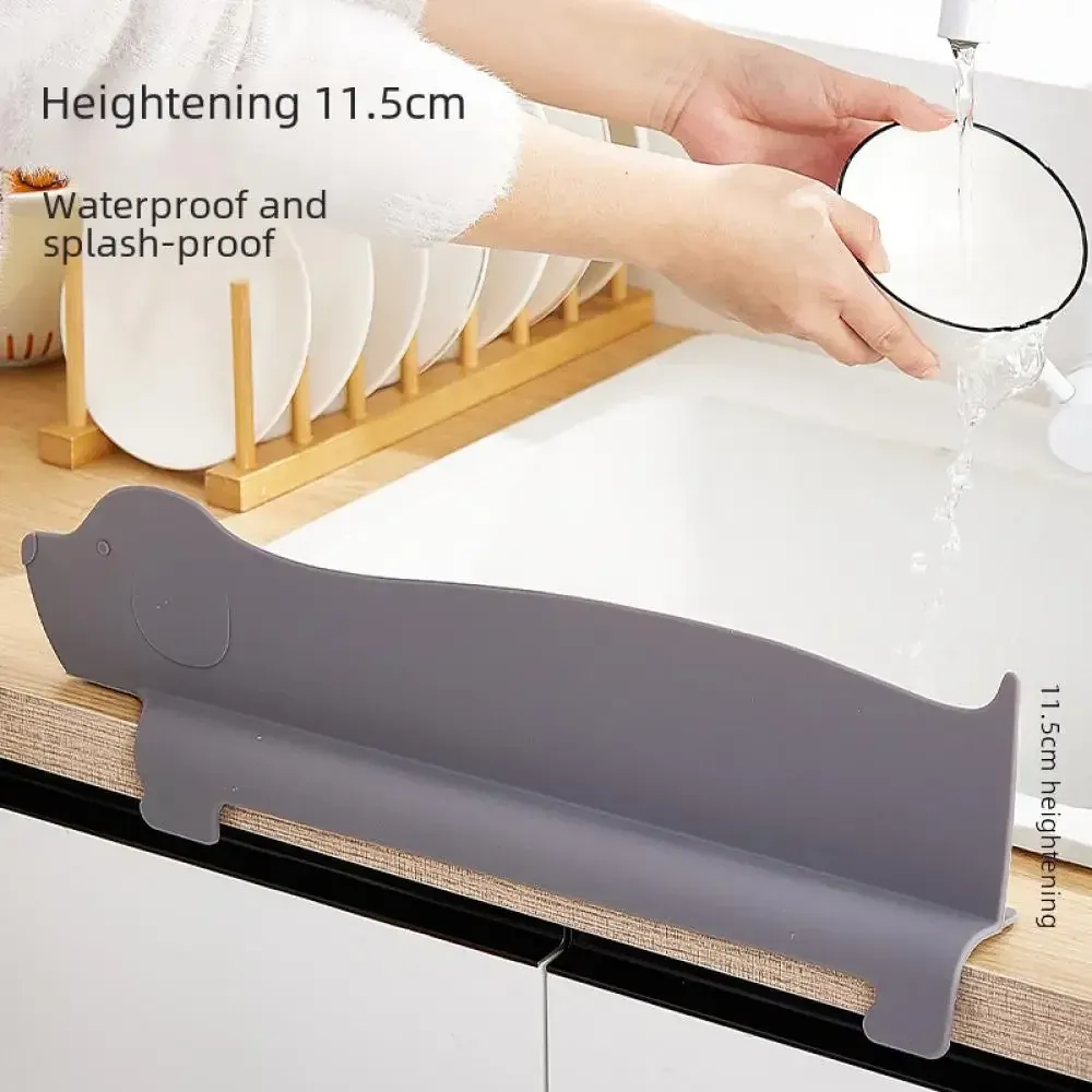 Protège-évier en silicone pour cuisine, disque d'aspiration anti-éclaboussures 4