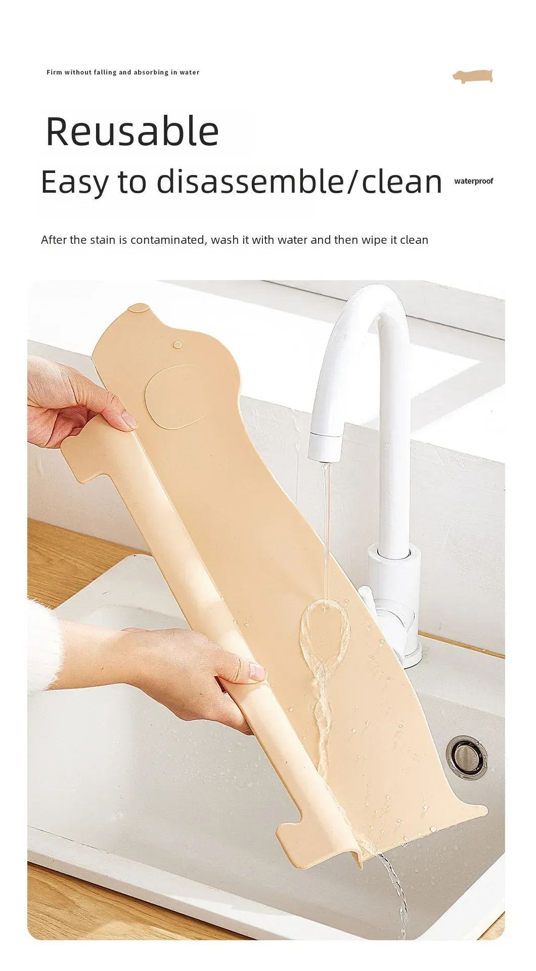Barrière de cuisine en silicone en situation d'usage