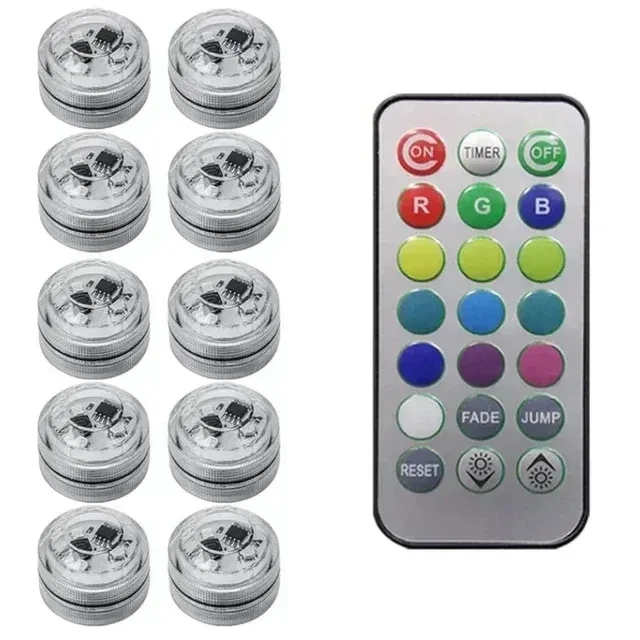 Lumière d'ambiance LED sans fil et autocollante pour habitacle de voiture, avec télécommande 10