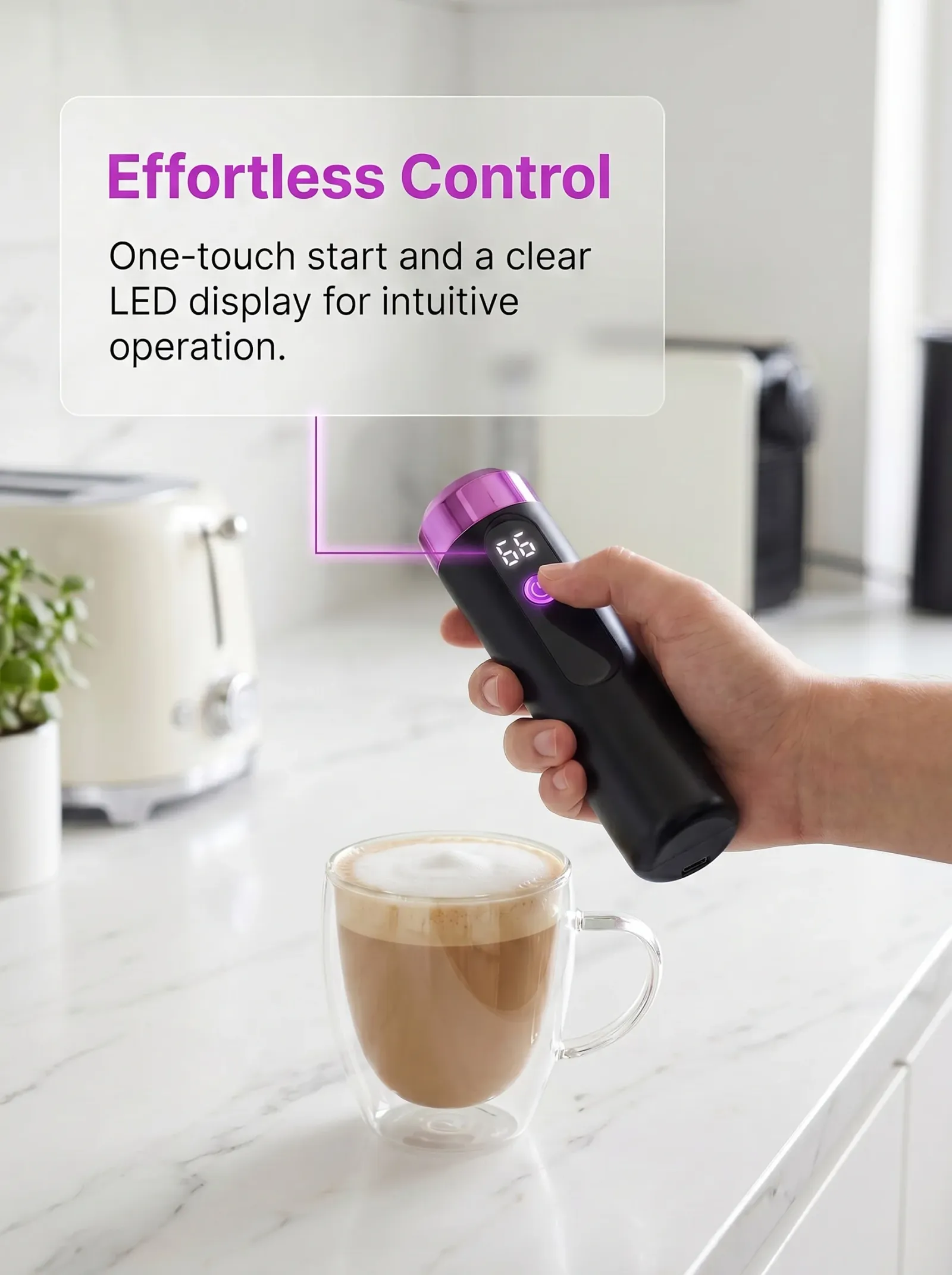Mousseur à lait électrique portable USB
