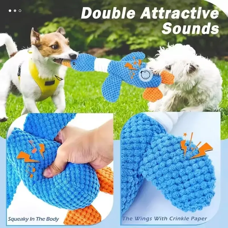 Jouet en peluche pour animaux de compagnie, détail des textures