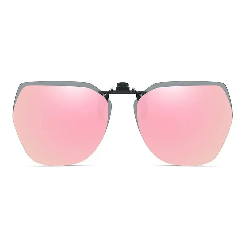 Lunettes de soleil polarisées à clip, photochromiques, monture carrée vintage, mixte 11