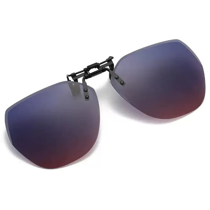 Lunettes de soleil polarisées à clip, photochromiques, monture carrée vintage, mixte 9
