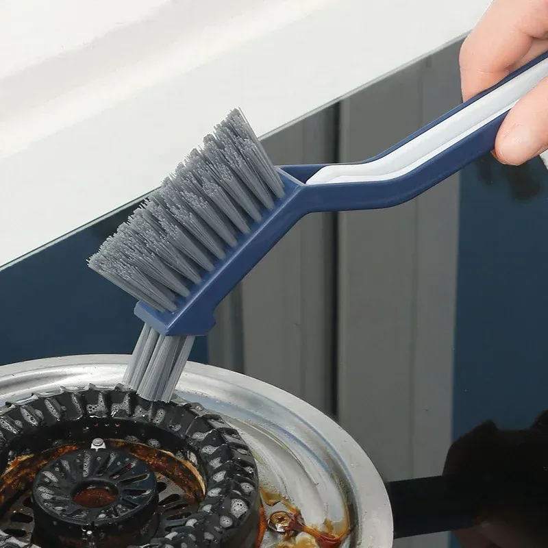 Brosse de nettoyage polyvalente pour carrelage de salle de bains, joints de sol, rainures de fenêtre, brosse à main et coins muraux, outil de cuisine 2