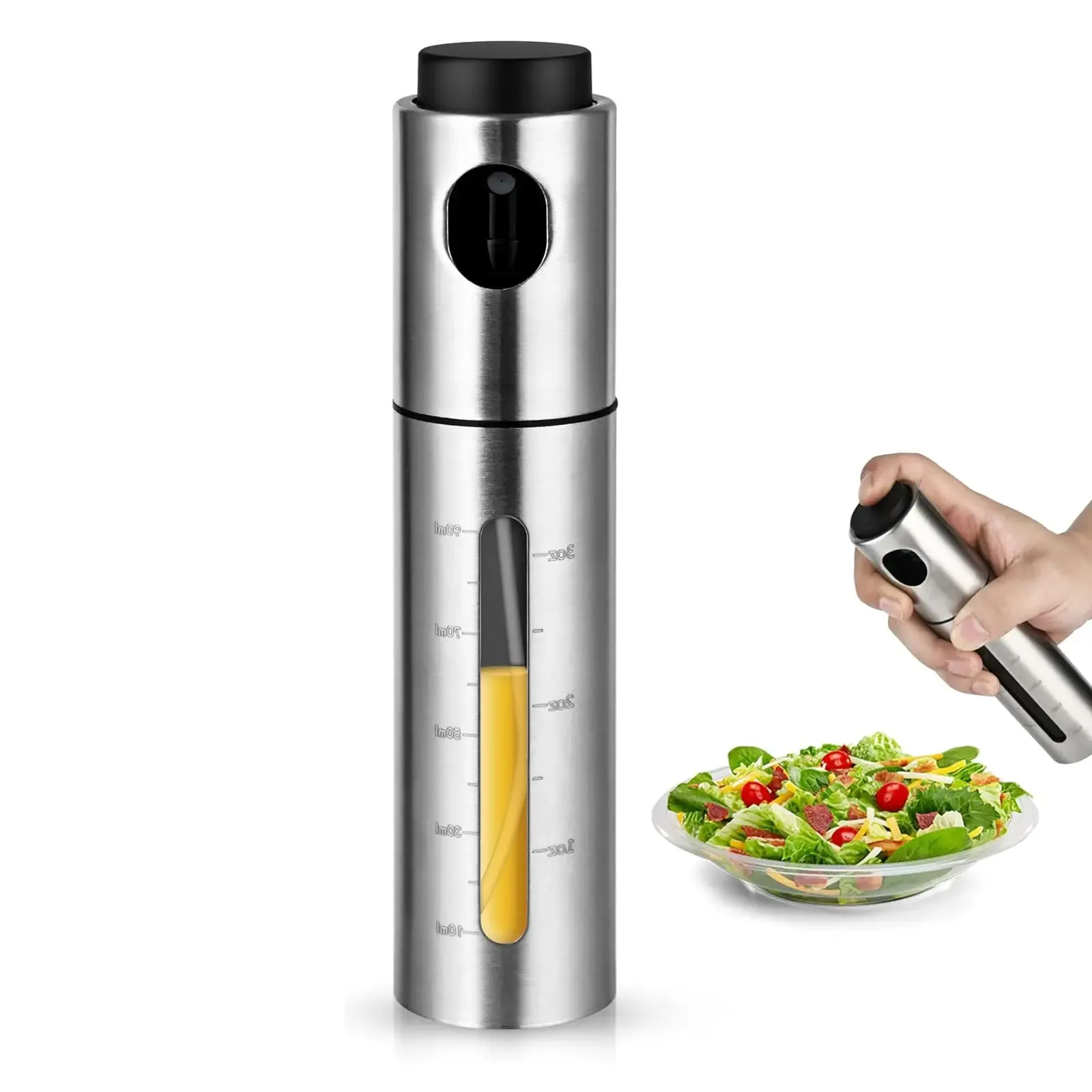 Pulvérisateur d'huile en acier inoxydable pour friteuse à air, flacon vaporisateur de cuisine à brume fine - Image 1