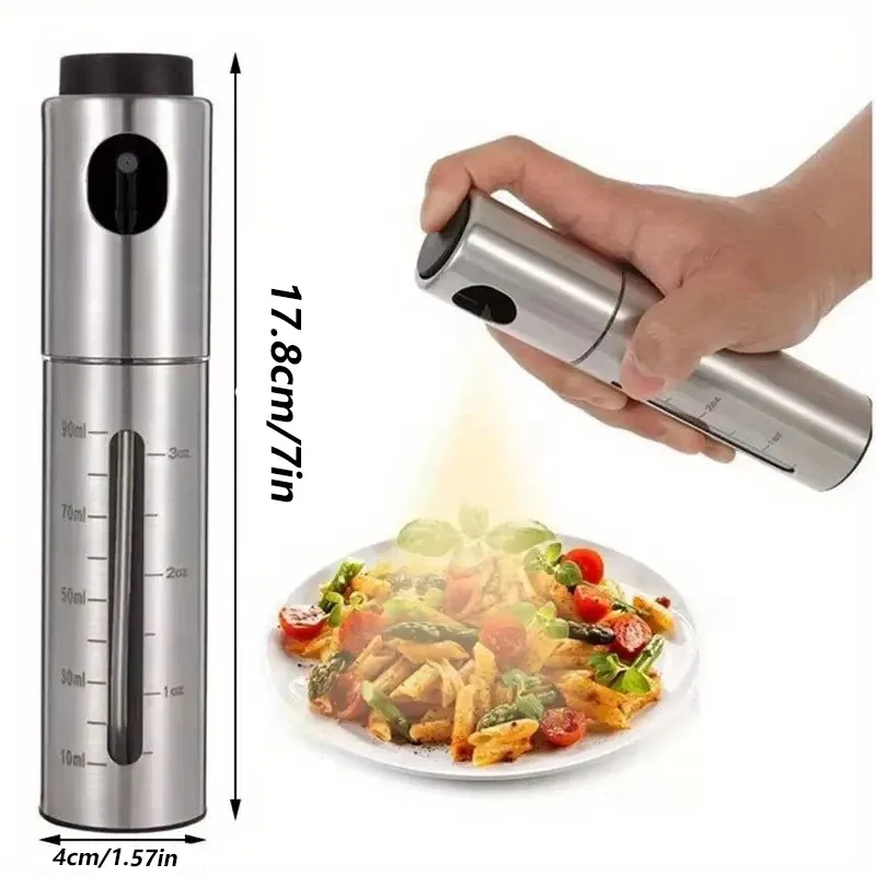 Pulvérisateur d'huile en acier inoxydable pour friteuse à air, flacon vaporisateur de cuisine à brume fine 6