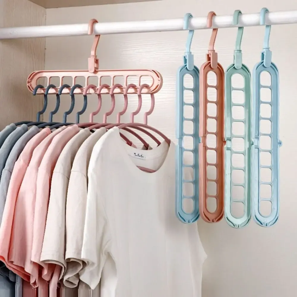 Support de rangement pour garde-robe à 9 trous, séchoir à vêtements pliable multifonctionnel gain de place