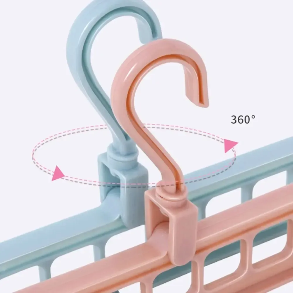 Support de rangement pour garde-robe à 9 trous, séchoir à vêtements pliable multifonctionnel gain de place 5