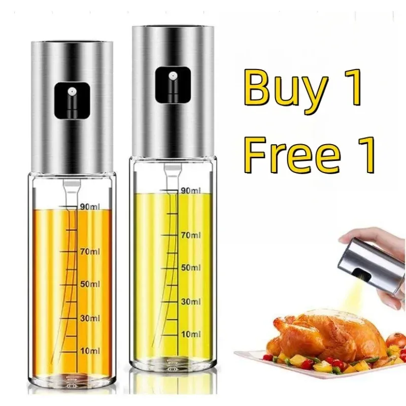 Bouteille vaporisateur en verre pour huile, outil de cuisine, pompe anti-fuite pour barbecue, flacon à assaisonnement - Image 1
