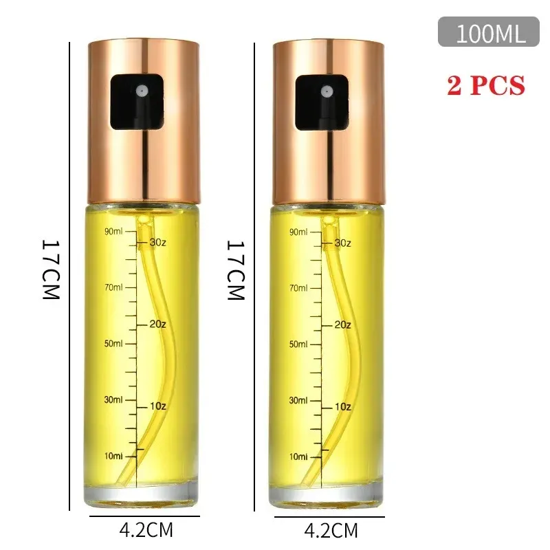 Bouteille vaporisateur en verre pour huile, outil de cuisine, pompe anti-fuite pour barbecue, flacon à assaisonnement 9