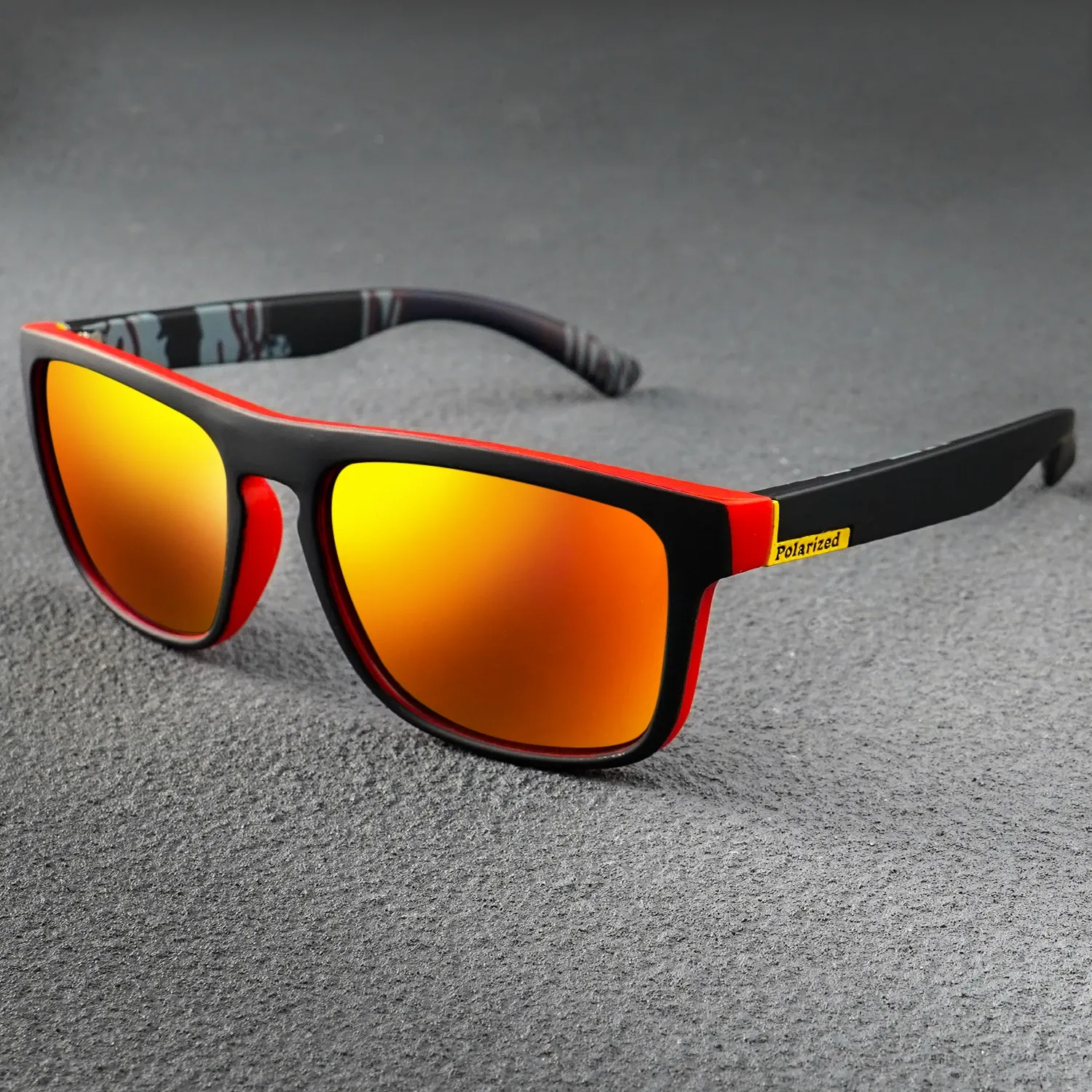 Lunettes de soleil polarisées carrées pour la pêche, la conduite, le cyclisme et les activités de plein air