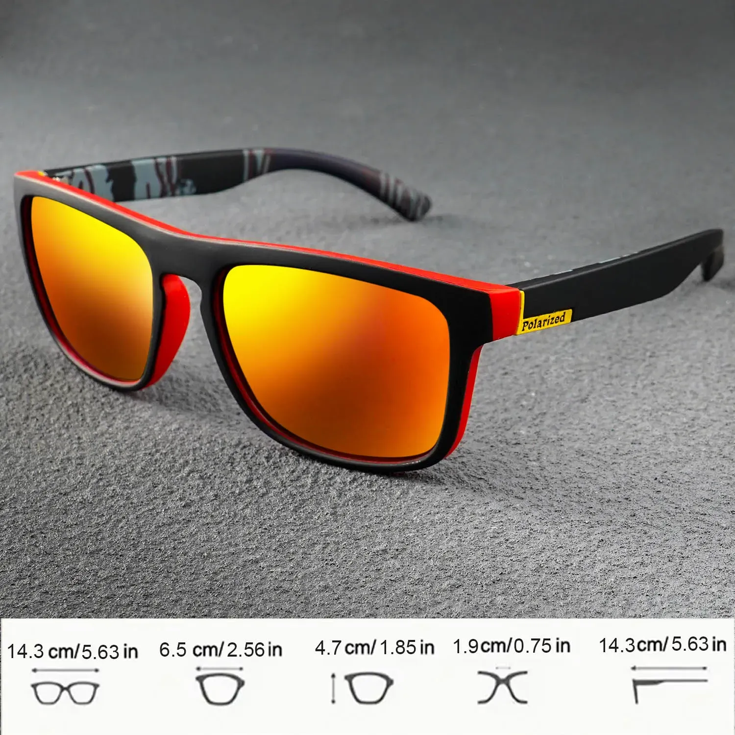 Lunettes de soleil polarisées carrées pour la pêche, la conduite, le cyclisme et les activités de plein air 6