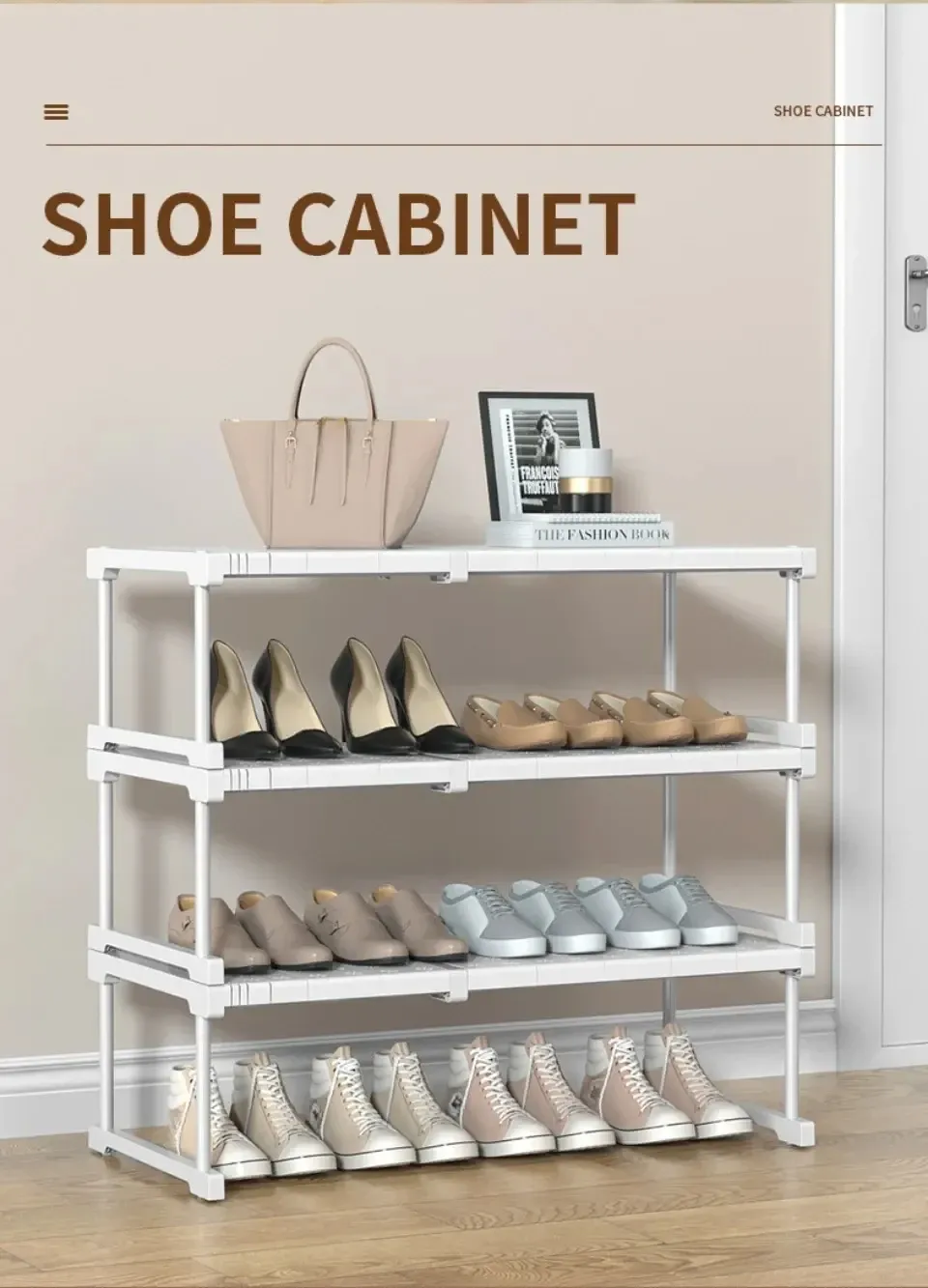Étagères empilables pour vêtements, intérieur contemporain