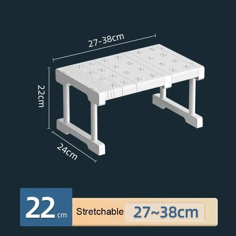 Planche de synchronisation de garde-robe réglable sans perçage, étagère télescopique, étagères empilables, rangement Everther T1 7
