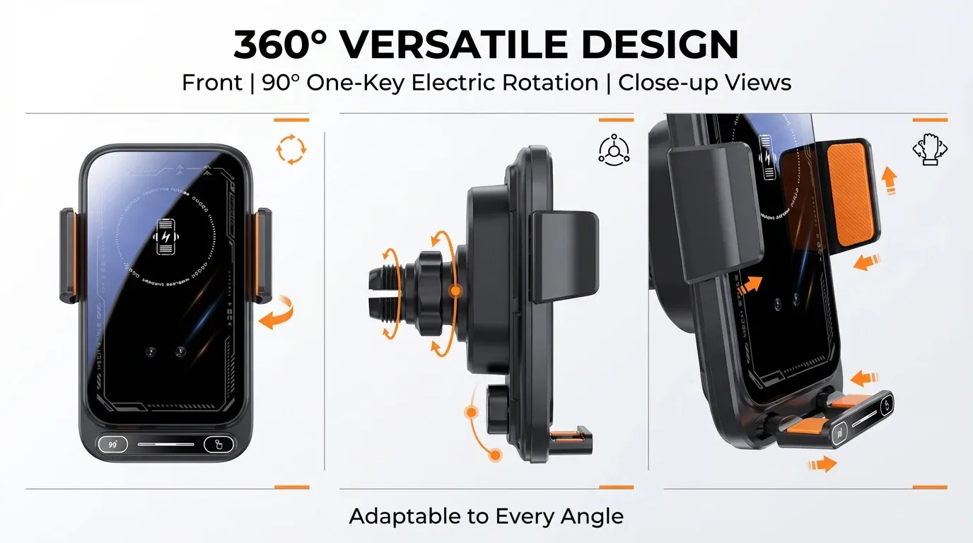 Détail du support de téléphone pour voiture