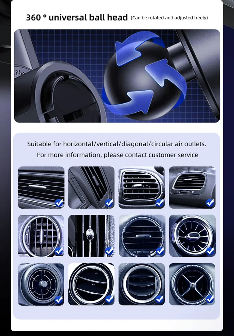Support de téléphone pour voiture finition premium