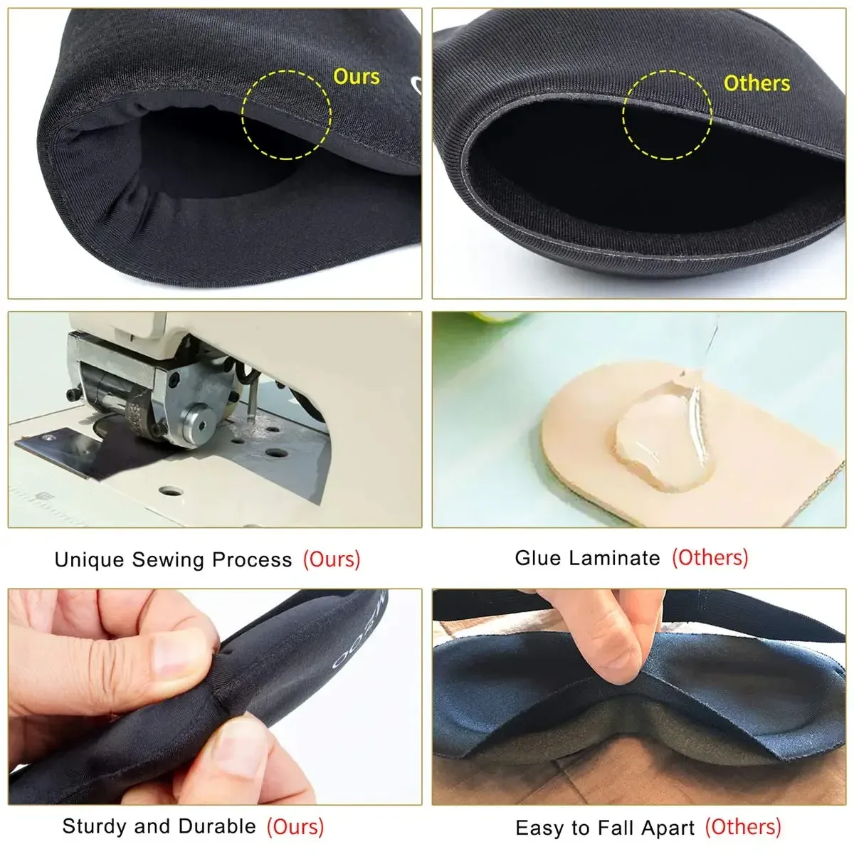 Masque de sommeil 3D pour les yeux avec bouchons d'oreilles 3