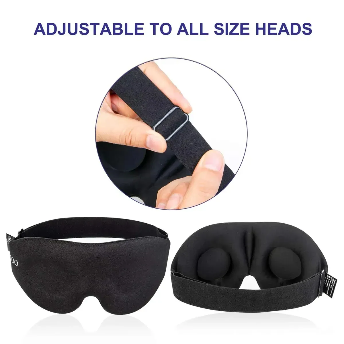 Masque de sommeil 3D pour les yeux avec bouchons d'oreilles 4